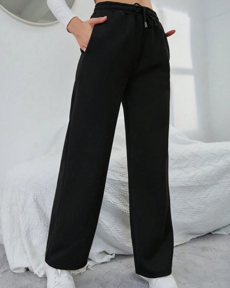 فلاينوف بنطلون رياضي نسائي أسود بقصة فضفاضة - Image 2